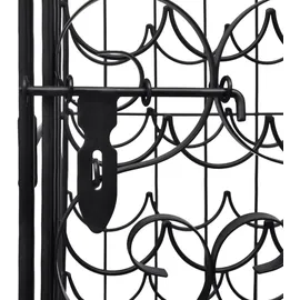 vidaXL Weinregal 35 Flaschen Metall Schwarz