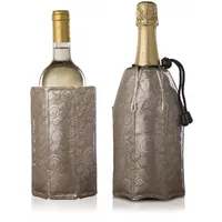 Vacu Vin Champagnerkühler Set - Wiederverwendbar - Platin -