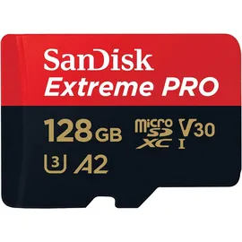 SanDisk Extreme Pro microSDXC UHS-I U3 V30 A2 128 GB + SD-Adapter + RescuePRO Deluxe