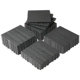 LEADZM Terrassendielen Terrassenfliesen 55er Set, Kunststoff, 30 x 30 x 2 cm, 5,00 m2, BxL: je 30,00x30,00 cm, 2,00 mm Stärke, (55-St), Bodenbelag für Balkon & Garten, WPC Terrassenplatten mit Klick-System grau