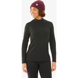 Skiunterwäsche Funktionsshirt Damen warm atmungsaktiv – BL 500 schwarz XL