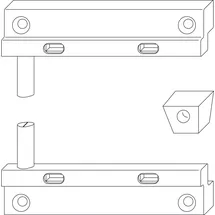 Maco Schließzapfenplatten-Garnitur R3 Schwarz
