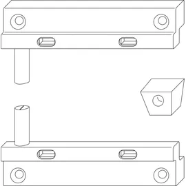 Maco Schließzapfenplatten-Garnitur R3 Schwarz