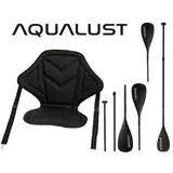 AQUALUST Kajak Sitz + Dual Tech Paddle SUP Board Paddel 2-in-1 iSUP