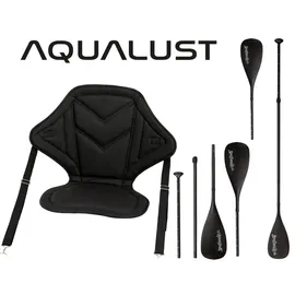 AQUALUST Kajak Sitz + Dual Tech Paddle SUP Board Paddel 2-in-1 iSUP