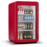 Klarstein Getränkekühlschrank 10046638, 83 cm hoch, 38.4 cm breit, Bier Hausbar Getränkekühlschrank Hotel Mini Fridge rot 38.4 cm x 83 cm x 41.8 cm