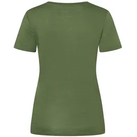 super.natural Damen Rock Flowers T-Shirt (Größe L, oliv)
