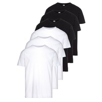 FRUIT OF THE LOOM T-Shirt, (Packung, 6 tlg 6er-Pack), mit Rundhalsausschnitt, Gr. XL (56/58), weiß, schwarz, , 42592358-XL