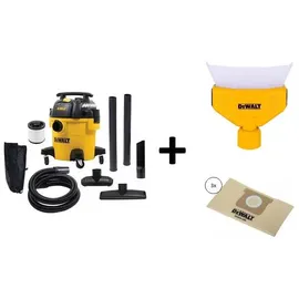 DeWalt DeWalt, Industriestaubsauger, DXV20PB 20L Nass-/Trockensauger + Filtertüten und Staubsammler (Nass-Trockensauger)