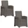 vidaXL Gartenstuhl Liegesessel 2 St. 2 x 0 x 0 cm grau