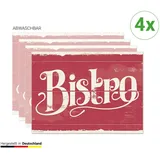 coveryourdesk CoverYourDesk, Tischset, Tischset Bistro Schriftzug Retro