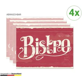 coveryourdesk CoverYourDesk, Tischset, Tischset Bistro Schriftzug Retro