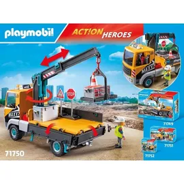 Playmobil Action Baustellen-LKW mit Kran 71750