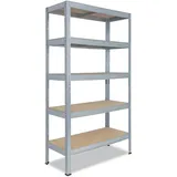 shelfplaza Schwerlastregal, Silber, Metall, Rechteckig, 30x200x40 cm, Freizeit, Heimwerken, Werkstatt, Schwerlastregale