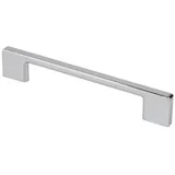 livingpoint24 Möbelgriff Möbelgriffe BA 128 - 320mm, Küchengriffe Chrom glänzend, Badgriffe (1-St., 12) 0,8 cm x 19,4 cm x 2,8 cm