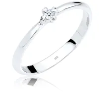 Elli DIAMONDS Solitär Herz Verlobung Diamant 0.03 ct. 925 Silber Ringe Damen