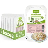 Elf-Family Konjak Reis Thai Brauner Shirataki Bowl -[Diätbox für 1 Wo.] - Instant Jasmin Reis - Fertiggerichte für Mikrowelle - Natürlich Superfoods Mikronährstoffe - Vegan/Low Carb/Fettfrei- 6er Box