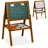 Relaxdays Kinderstandtafel mit Whiteboard Weiß,Dunkelbraun,Dunkelgrün