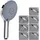 luxuskollektion Duschkopf Handbrause 152mm Regenbrause 7 Strahlarten Chrom Grau