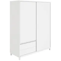 Paidi Schiebetürenschrank 2T2S, Grau, Weiß, - Maße cm, Blauer
