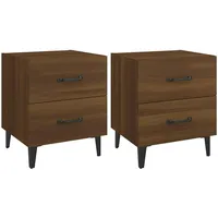 VidaXL Nachttische 2 Stk. Braun Eichen-Optik 40x35x47,5 cm