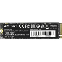 Verbatim Vi3000 SSD 512GB M.2 PCIe NVMe Internes Solid-State-Module