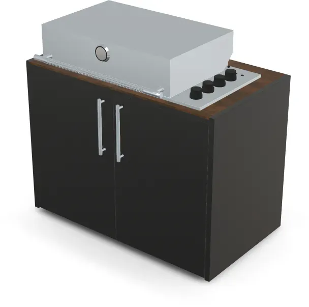 Brabura Box-Q 4-Brenner Edelstahl - Iron Corten / Anthrazit / Silberner Griff