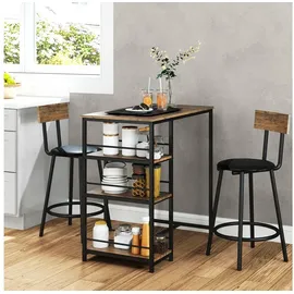 Homcom Bartisch 90 x 50 x 90,5 cm Beige