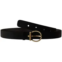 KMISSO Damengürtel Leder 120 cm Schwarz