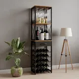 Vicco Weinregal Porto 40 x 147,5 x 30 cm Eiche rustikal