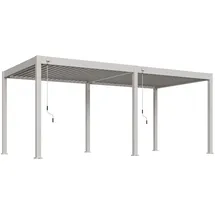 Weide Classic Pergola Aluminium freistehend 3 x 6 M Lamellendach Ivory Sand?