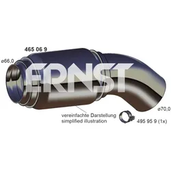 ERNST Flexrohr, Abgasanlage Reparaturrohr, Ruß-/Partikelfilter Abgasanlage,Reparaturrohr,  für BMW 18307807474 18307807135 18307796215 465069
