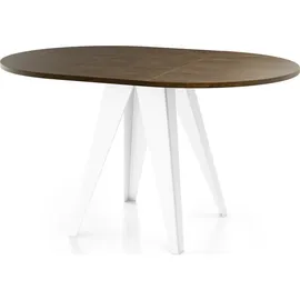 WFL GROUP Esstisch, Alteiche, Holzwerkstoff, 6-Sitzer, Rund,Rund, 90x76x90 cm, Esszimmer, Tische, Esstische