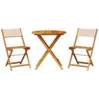 vidaXL Bistro-Set 3-tlg. Beige