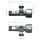 ARCOCERE Arco Eckventil A-80 1/2"x3/8"x3/8" mit zwei Steckdosen, Anti-Kalk