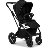 Babywelt Moon PIÙ Kinderwagen / Kombikinderwagen inkl. Gratis Babyschalen Adapter, Farbe/Dessin:Onyx/Chrome