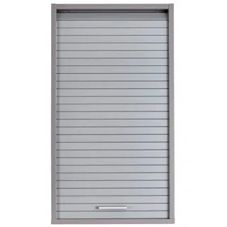 SIMMOB Rollladenschrank COOK074ALA Küchenschrank Oberschrank Hängeschrank mit Rollladentür Aluminium