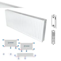 Stelrad Universalheizkörper 600 x 1600 mm 2771 W weiß Mittelventil