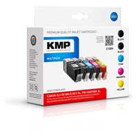 KMP C100V kompatibel zu Canon PGI-550PGBK XL schwarz + CLI-551 CMYK