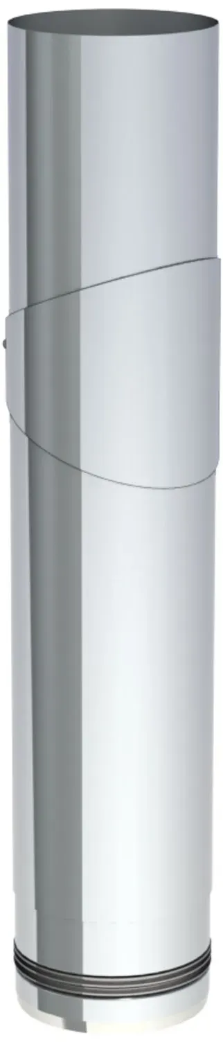 Jeremias PELLET-LINE Längenelement 500 mm mit Revision Edelstahl unlackiert Ø 100 mm