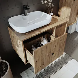 roomartstore.de Gusto 90 Hochschrank 35 x 90 x 35 cm Weiß Holz/MDF/Spanplatte