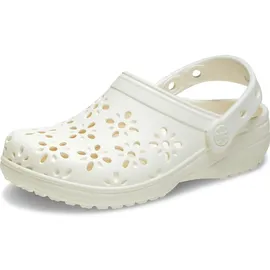 Crocs Classic Floral Cut Out T Clog, Chalk, 23/24 EU