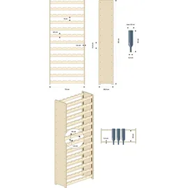 LENMAR RW-3 Weinregal 172 x 72 x 26,5 cm Anthrazit