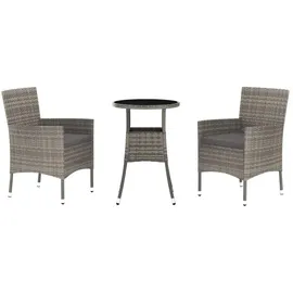 vidaXL Garten-Bistro-Set 3-tlg. Grau