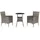 vidaXL Garten-Bistro-Set 3-tlg. Grau