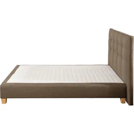 Home Affaire Boxspringbett HOME AFFAIRE "Moulay", braun (mittelbraun), B:154cm L:231cm, Komplettbetten, Boxspringbett, inkl. Topper, in Überlänge 220 cm, 3 Härtegrade, auch in H4