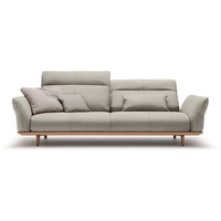 hülsta sofa 3,5-Sitzer hs.460, Sockel in Eiche, Füße Eiche natur, Breite 228 cm beige|grau