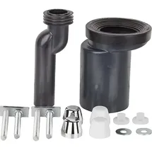 Haas + Sohn WC-Anschlussgarnitur 25 mm DN 110 Schwarz