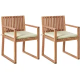 Beliani Sassari Premium Gartenstuhl 2er Set 59 x 59 x 108 cm hellgrün