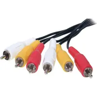 ShiverPeaks S/CONN maximum connectivity Cinch Audio-Kabel-3 Cinchstecker auf 3